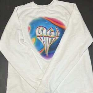 Big Wild White Graphic Sweatshirt with Colorful Design